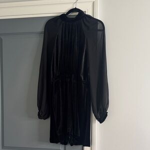 Express Black/Velvet Long Sleeve Romper